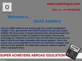 SAAE Academy- A reliable cat coaching in gurgaon
