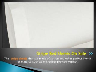 Stripe Bed Sheets On Sale
