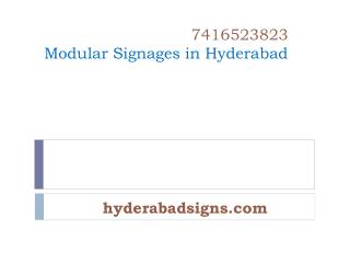 Modular Signages in Hyderabad