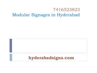 Modular Signages in Hyderabad