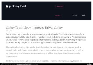 Safety Technology Improves Driver Safety