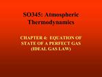 SO345: Atmospheric Thermodynamics