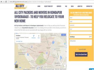 Packers and Movers in Kondapur (Hyderabad)-All City Packers and Movers®