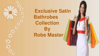 Latest Satin Bathrobes Collection For Bridesmaids