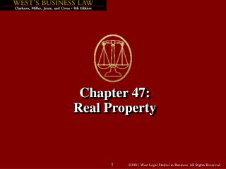 Chapter 47: Real Property