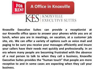 Knoxville Meeting Space Lease for Office purpose