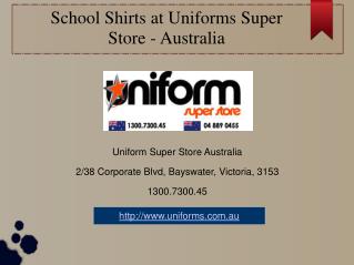 School Shirts at Uniforms Super Store – Australia