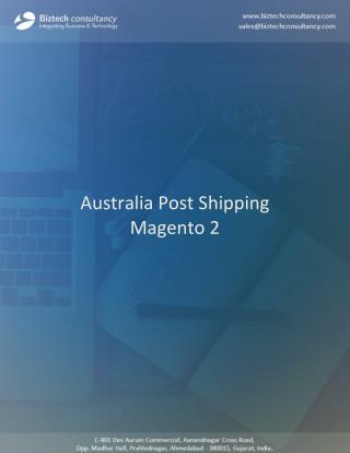 Magento 2 Australia Post Shipping Extension, Parcel Shipping Rate