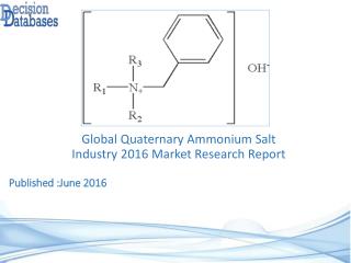 International Quaternary Ammonium Salt Industry 2016 Market Research Report