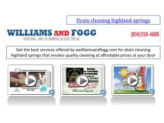 drain cleaning highland springs