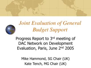 Joint Evaluation of General Budget Support