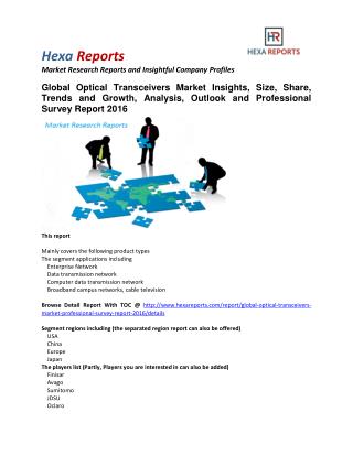 Optical Transceivers Market Insights, Size, Share, Trends and Growth