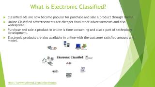 What is electronics classifieds?
