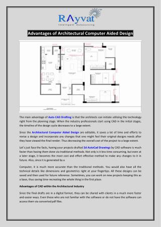 Advantages of Architectural Computer Aided Design