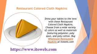 Restaurant Colored Cloth Napkins