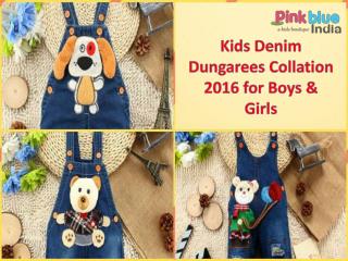 Animal Cartoon Unisex Kids Denim Dungarees & Jumpsuits