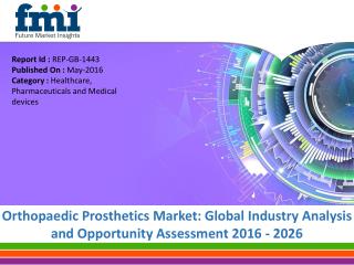 Orthopaedic Prosthetics Market worth US$ 1.62 Bn in 2015