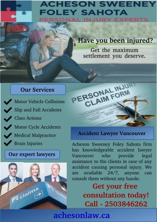 Get Advice from the Professional Accident Lawyer in Vancouver