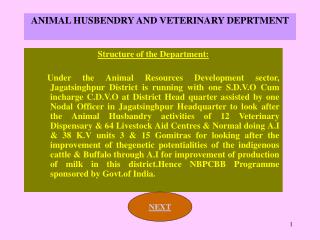 ANIMAL HUSBENDRY AND VETERINARY DEPRTMENT