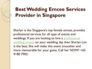 Best Wedding Emcee Services Provider in Singapore