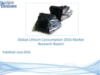 Lithium Consumption Market Analysis 2016 Development Trends