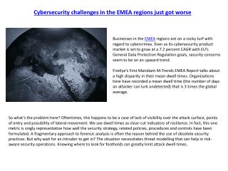 Cybersecurity challenges in the EMEA regions just got worse