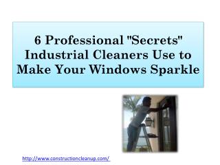 6 Professional "Secrets" Industrial Cleaners Use to Make Your Windows Sparkle
