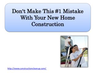 Don't Make This #1 Mistake With Your New Home Construction