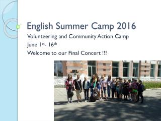 English Summer Camp 2016