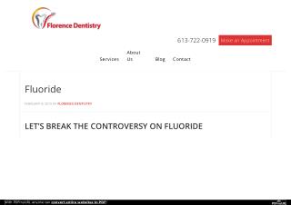 LET’S BREAK THE CONTROVERSY ON FLUORIDE