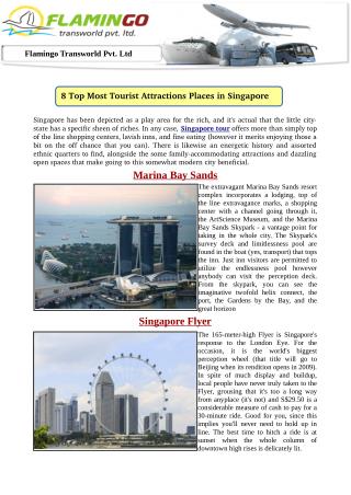8 Top Most Tourist Attractions Places in Singapore