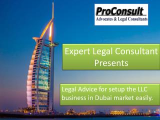 Legal Advisor - Establish Legal Business in Dubai