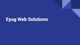 website development by Eyug web solutions