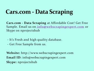 Cars.com - Data Scraping