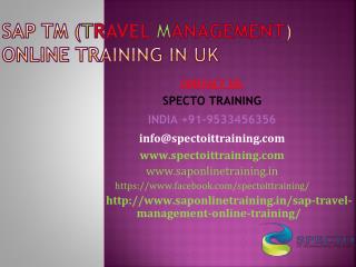 Sap tm(travel management) online live training | spectotraining