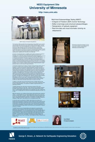 NEES Equipment Site University of Minnesota http://nees.umn.edu