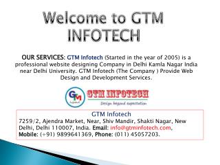 website designing in Delhi - gtminfotech.com