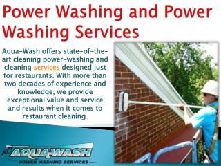 Power Washing and Power Washing Services