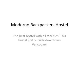 Moderno Backpackers Hostel