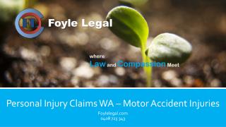 Personal Injury Claims WA ï¿½ Motor Accident Injuries