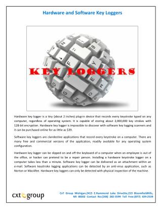 Hardware and Software Key Loggers