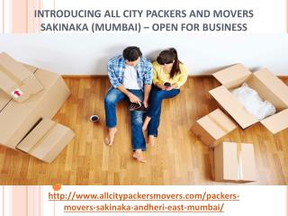 Introducing All City Packers and Movers Sakinaka (Mumbai) – Open For Business