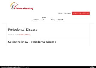 Get in the know – Periodontal Disease