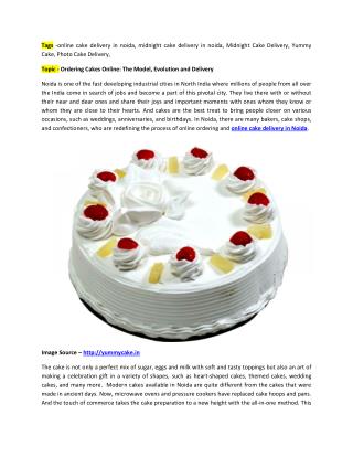 Ordering customized cake online in Noida