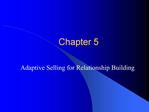 Adaptive Selling for Relationship Building