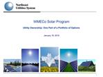 WMECo Solar Program Utility Ownership: One Part of a Portfolio of Options