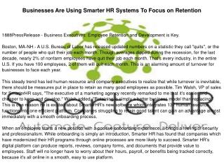 Businesses Are Using Smarter HR Systems To Focus on Retention