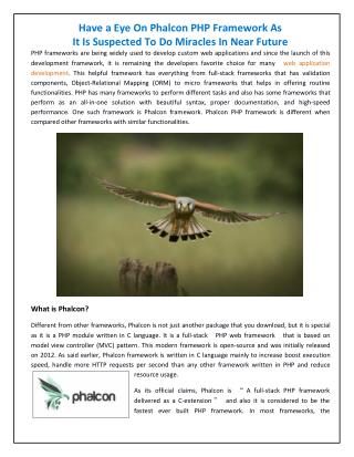 Phalcon Is Said To Be The Fastest PHP Framework. Here Is The Reason.