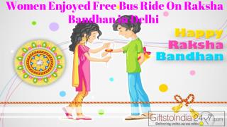 Women enjoyed free bus ride on Raksha Bandhan in Delhi