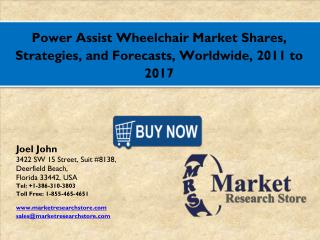 Global Power Assist Wheelchair Market 2016: Industry Size, Key Trends, Demand, Growth, Size, Review, Share, Analysis to